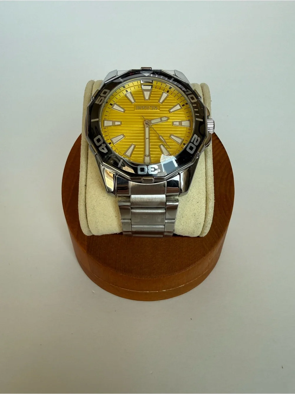 Invicta Pro Diver Rowan Yellow Dial Stainless Steel Watch + Case